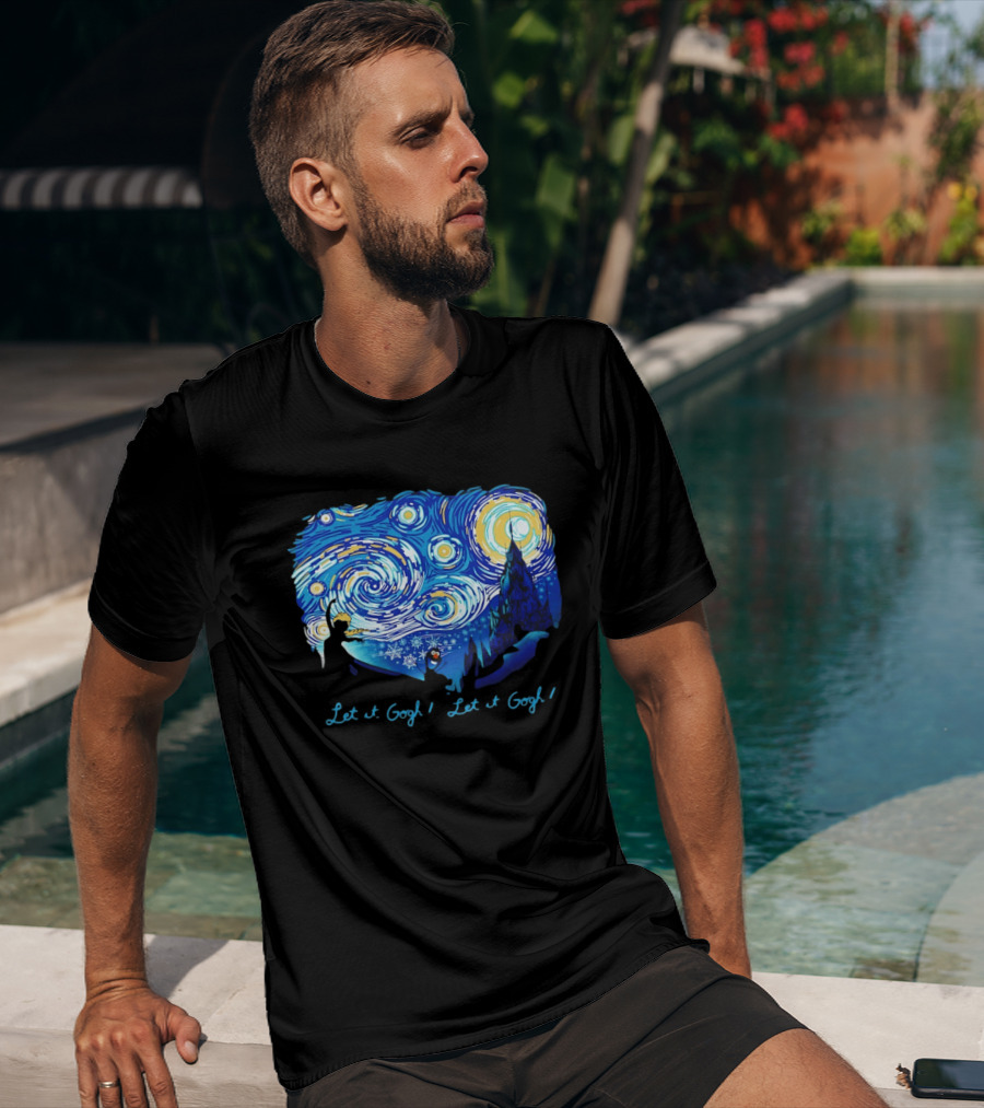 Van Gogh's Starry Night Let It Gogh Frozen T-Shirt