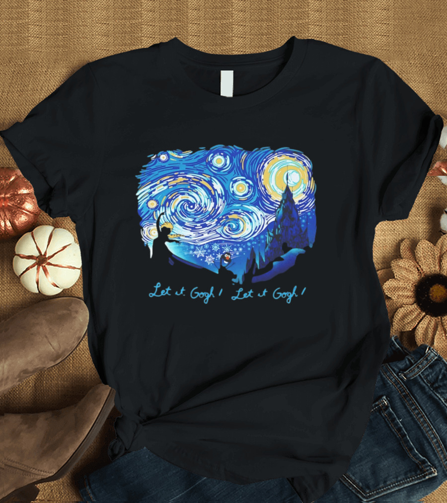Van Gogh's Starry Night Let It Gogh Frozen T-Shirt
