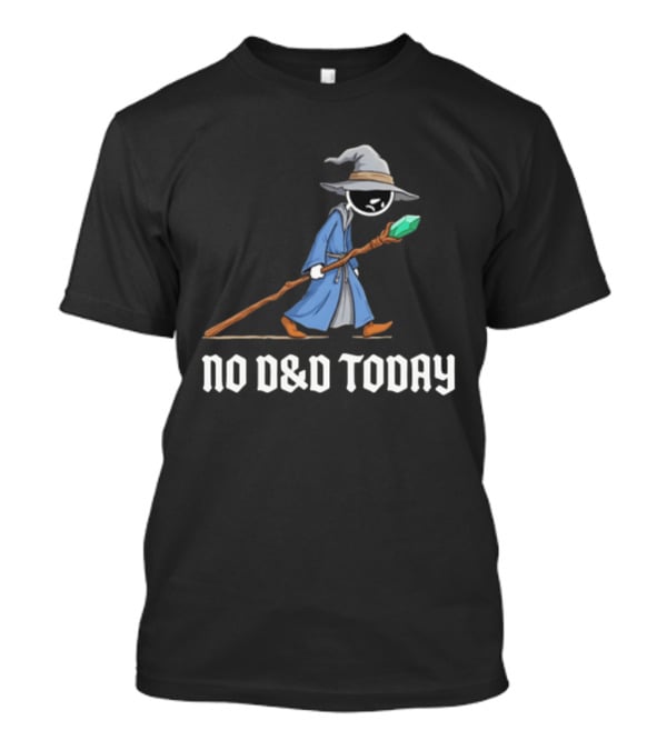 No D&D Today Cartoon Wizard With Staff And Hat T-Shirt