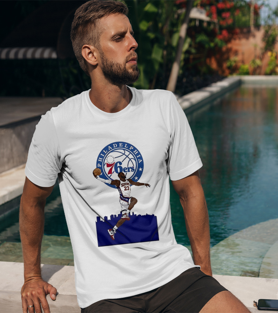 Philadelphia 76ers LeBron James Fly Guy Basketball 6ers T-Shirt