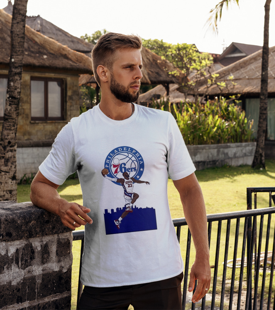 Philadelphia 76ers LeBron James Fly Guy Basketball 6ers T-Shirt