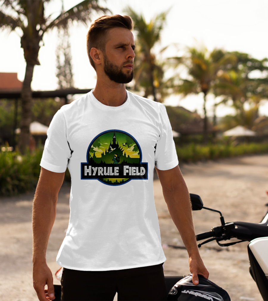 Hyrule Field Link Legend Of Zelda Jurassic Park Fusion T-Shirt