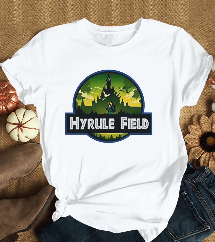 Hyrule Field Link Legend Of Zelda Jurassic Park Fusion T-Shirt