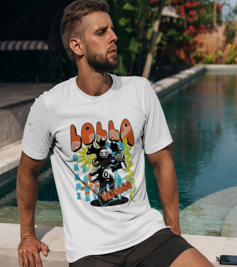 Lollapalooza Festival Lolla Grant Park Chicago Lineup July 30 Aug 2 2026 T-Shirt