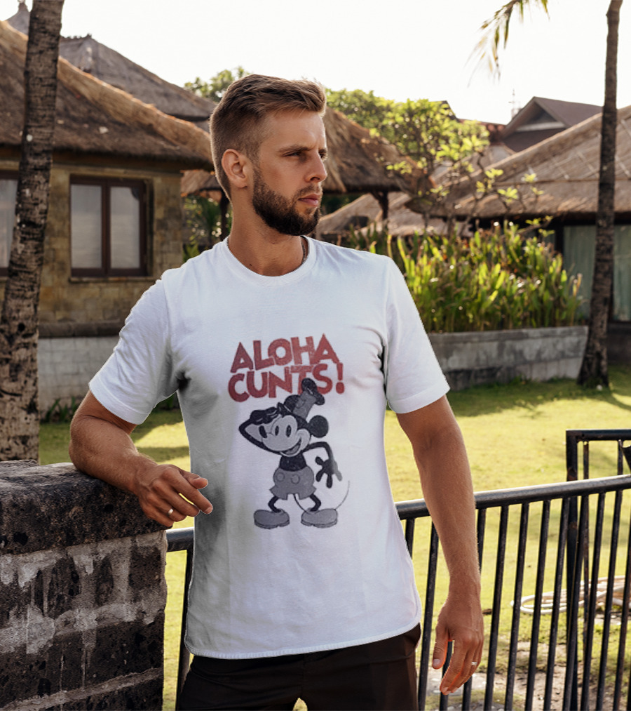 Aloha Cunts Mickey Saying Hello T-Shirt
