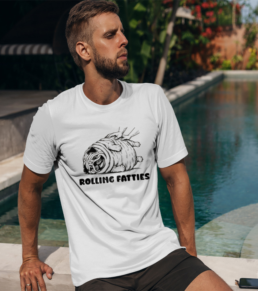 Pug Burrito Rolling Fatties Fun T-Shirt