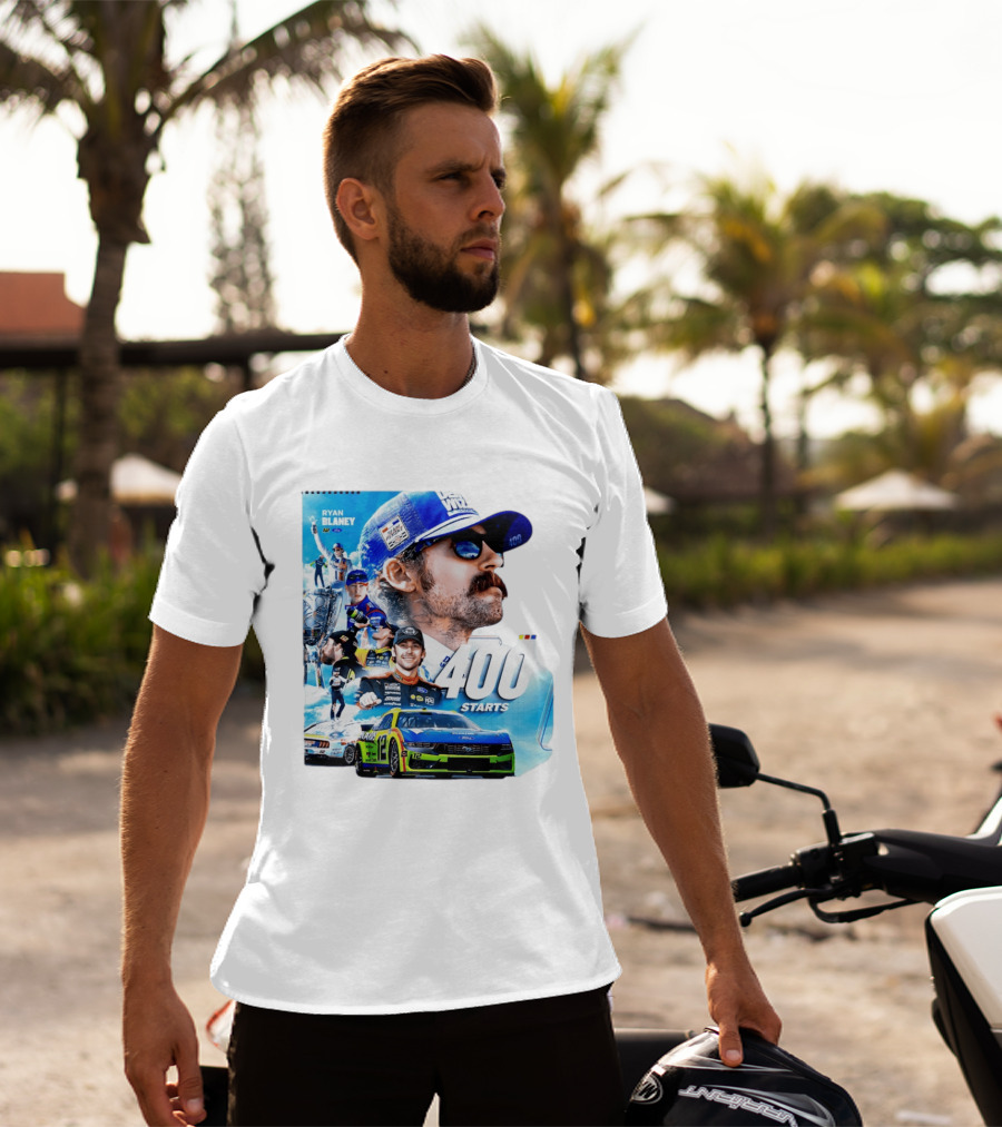 Ryan Blaney 400 Starts Team Penske NASCAR Racing Achievement 2026 T-Shirt