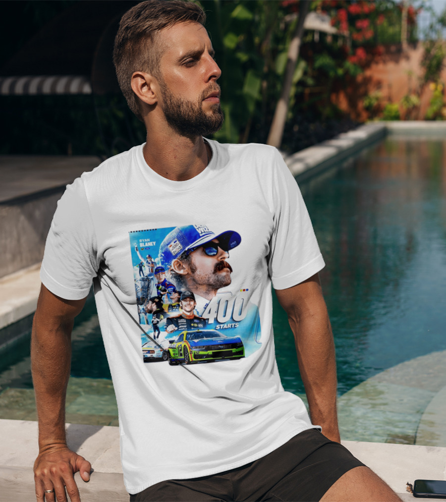 Ryan Blaney 400 Starts Team Penske NASCAR Racing Achievement 2026 T-Shirt