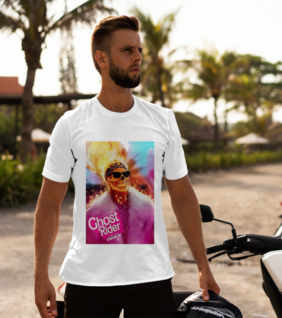 Ghost Rider Filmed For IMAX Flaming Skull T-Shirt