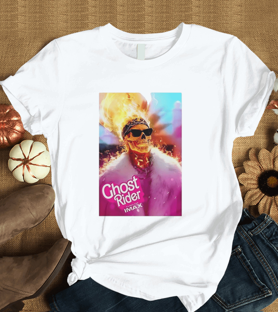Ghost Rider Filmed For IMAX Flaming Skull T-Shirt
