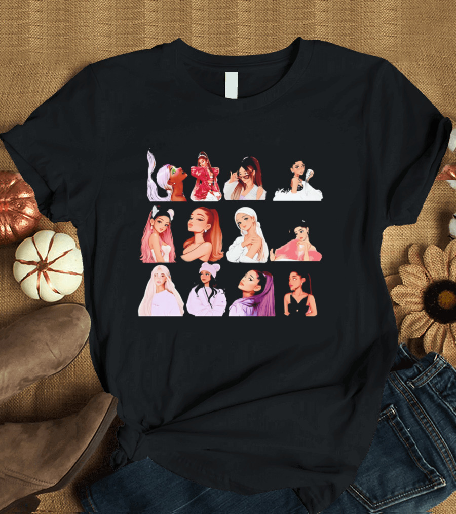 Ariana Grande New Collection Animated Style Portraits T-Shirt