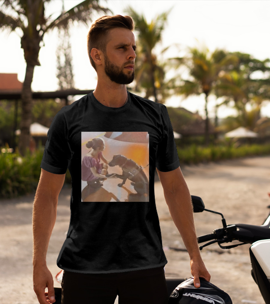 Ariana Grande Slipping Down With Dog T-Shirt