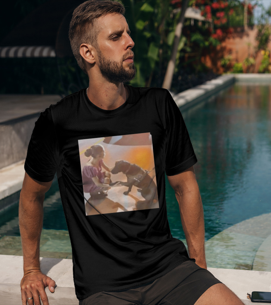 Ariana Grande Slipping Down With Dog T-Shirt