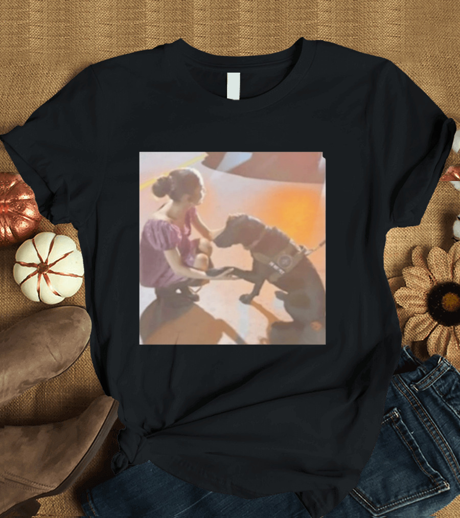 Ariana Grande Slipping Down With Dog T-Shirt