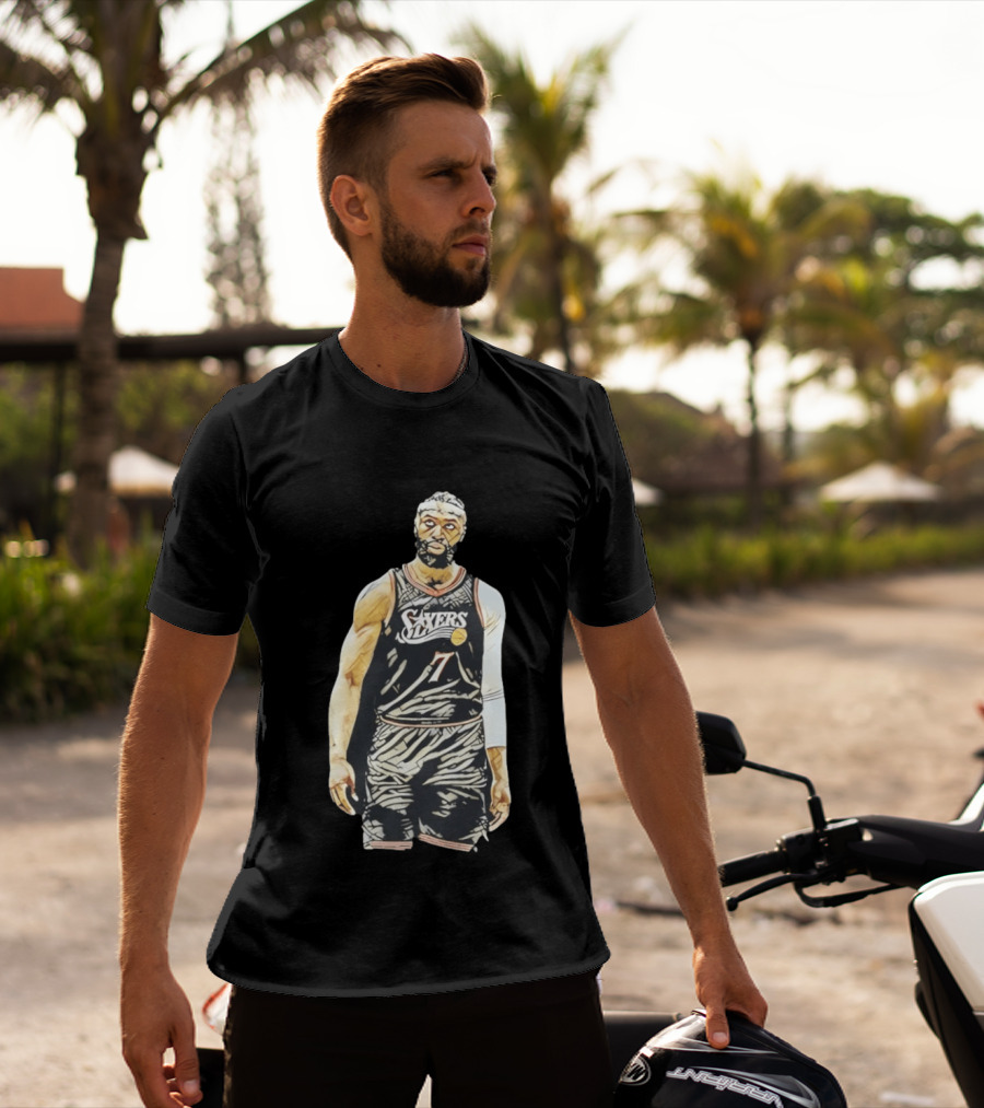 Jaylen Brown Sixers 7 Basketball Player Sketch T-Shirt