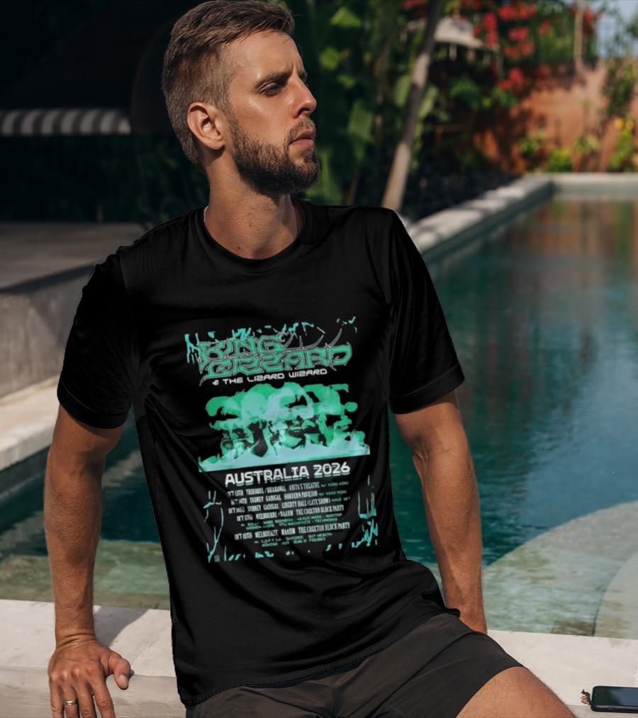 King Gizzard And The Lizard Wizard Australia 2026 Tour Chevalier Darwin Paddo Liberty Hall The Croxton Hotel T-Shirt
