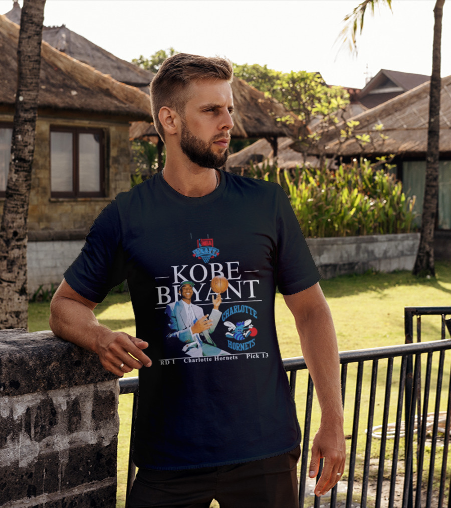 Kobe Bryant Charlotte Hornets RD 1 Pick 13 T-Shirt