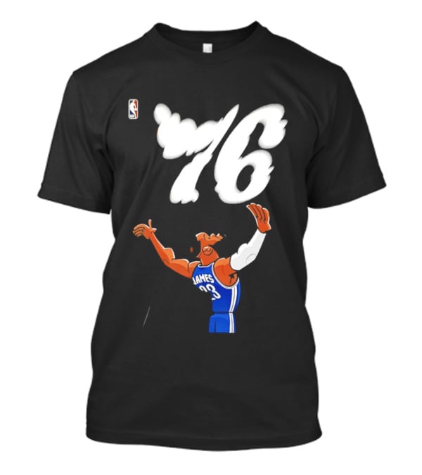 LeBron James 23 Cartoon 76 Philadelphia NBA Jersey Basketball T-Shirt