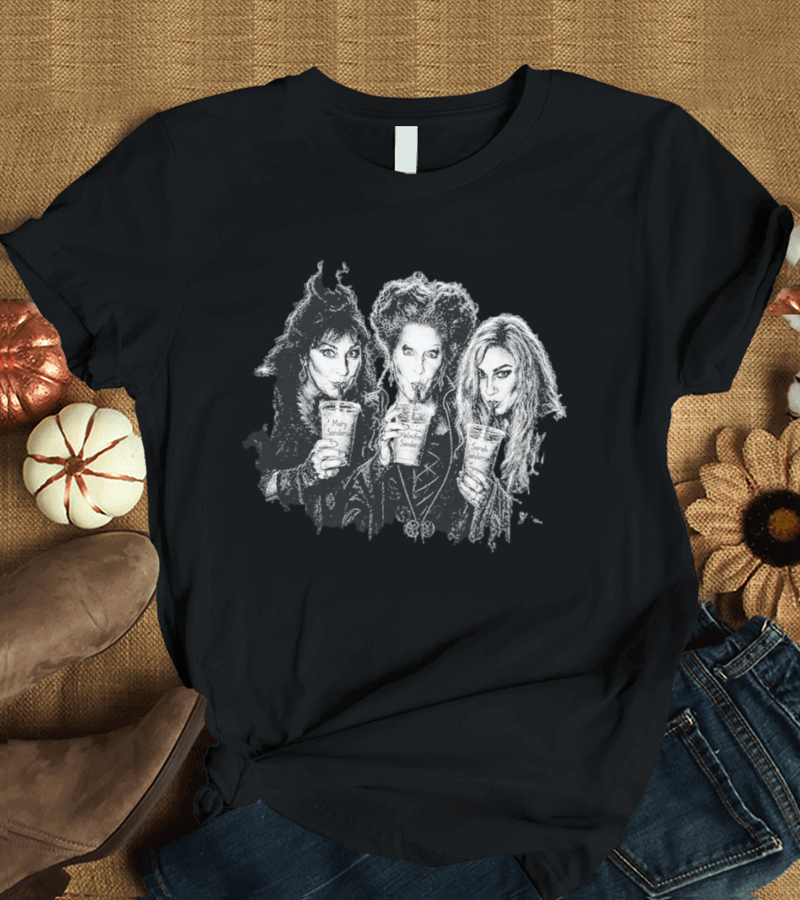 Hocus Pocus Sanderson Sisters Mary Winifred Sarah Iced Coffee Disney Halloween 2026 T-Shirt