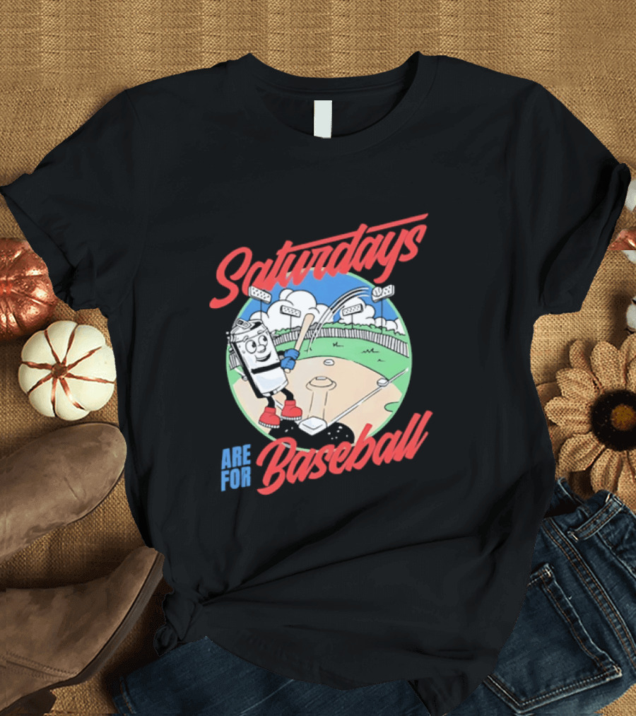 Saturdays Are For Baseball Beer Batter Classic Game Field Fun T-Shirt