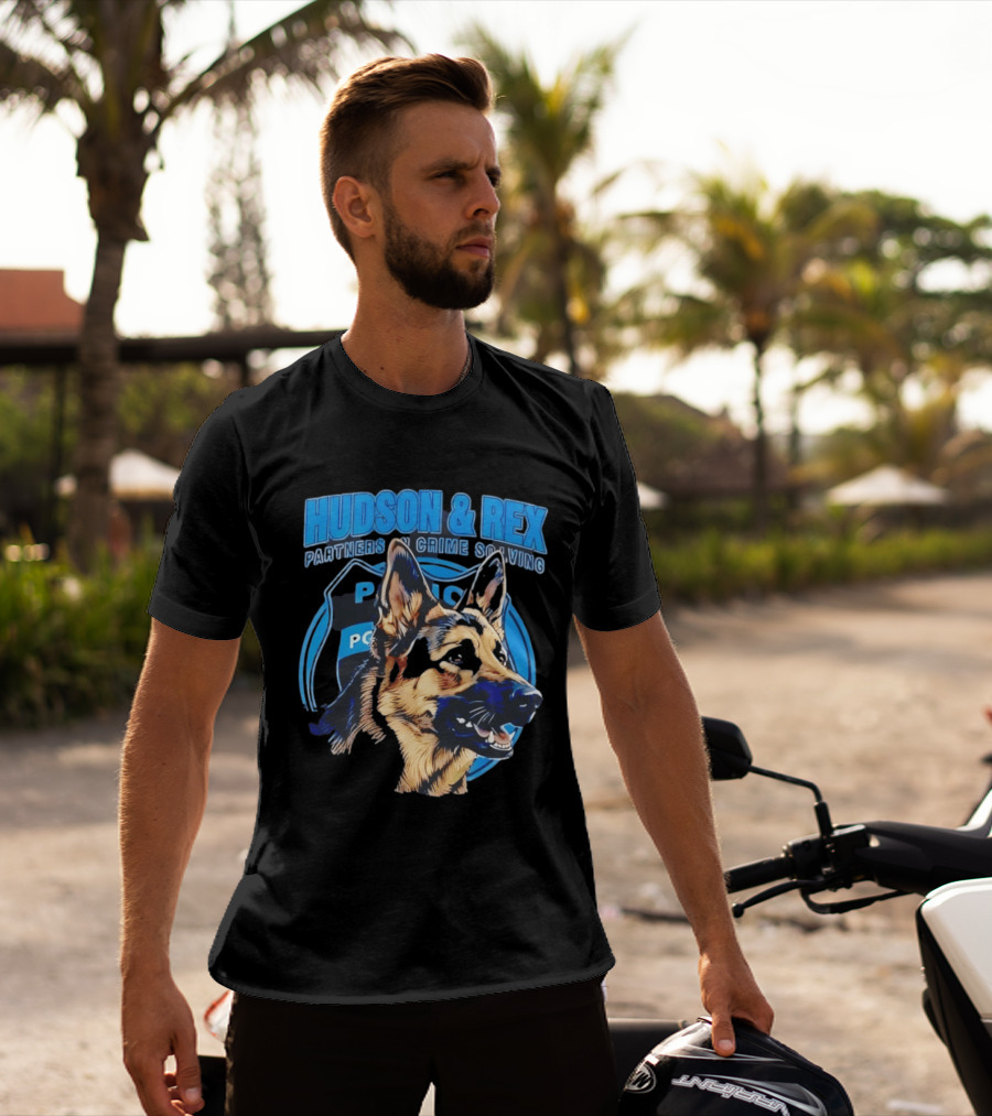 Hudson & Rex German Shepherd Partners In Crime Solving Police T-Shirt