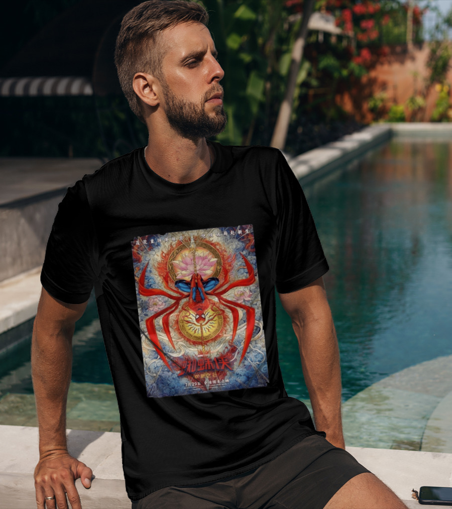 Marvel Spider Man Brand New Day China Exclusive July 29 Lotus And Web T-Shirt
