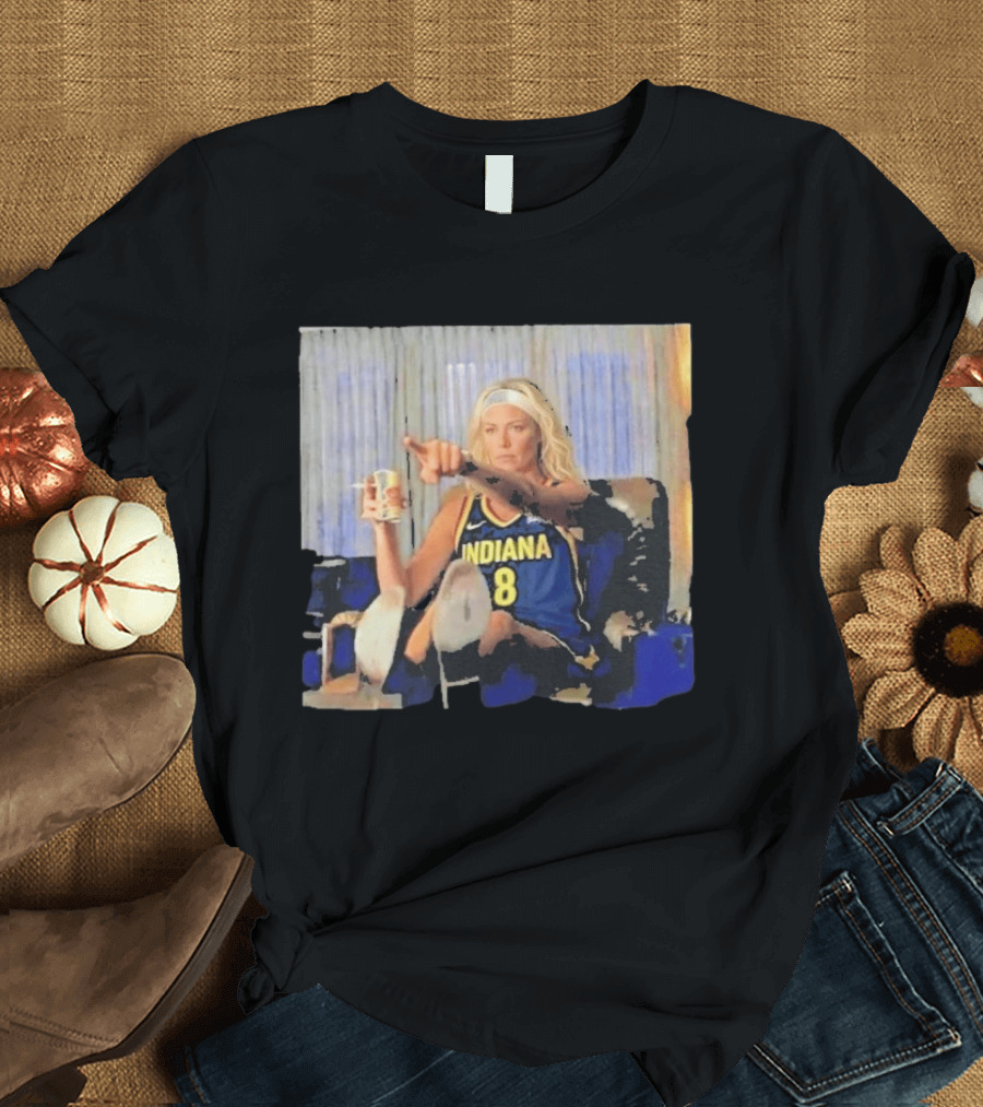 Sophie Cunningham Indiana Number 8 Rick Dalton Leonardo DiCaprio Pointing Scene T-Shirt