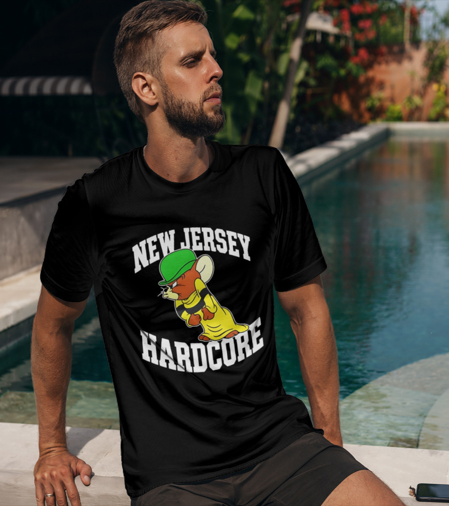 New Jersey Hardcore Jerry Mouse Green Cap T-Shirt