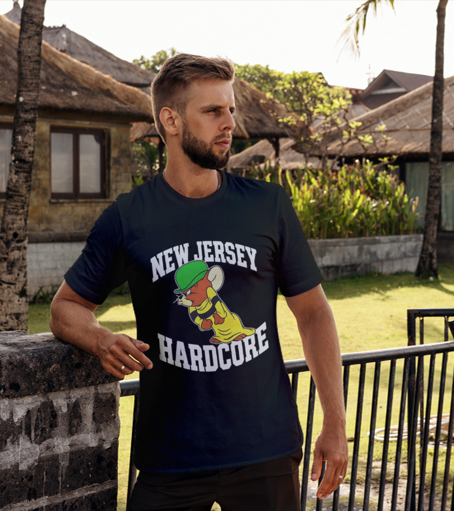 New Jersey Hardcore Jerry Mouse Green Cap T-Shirt