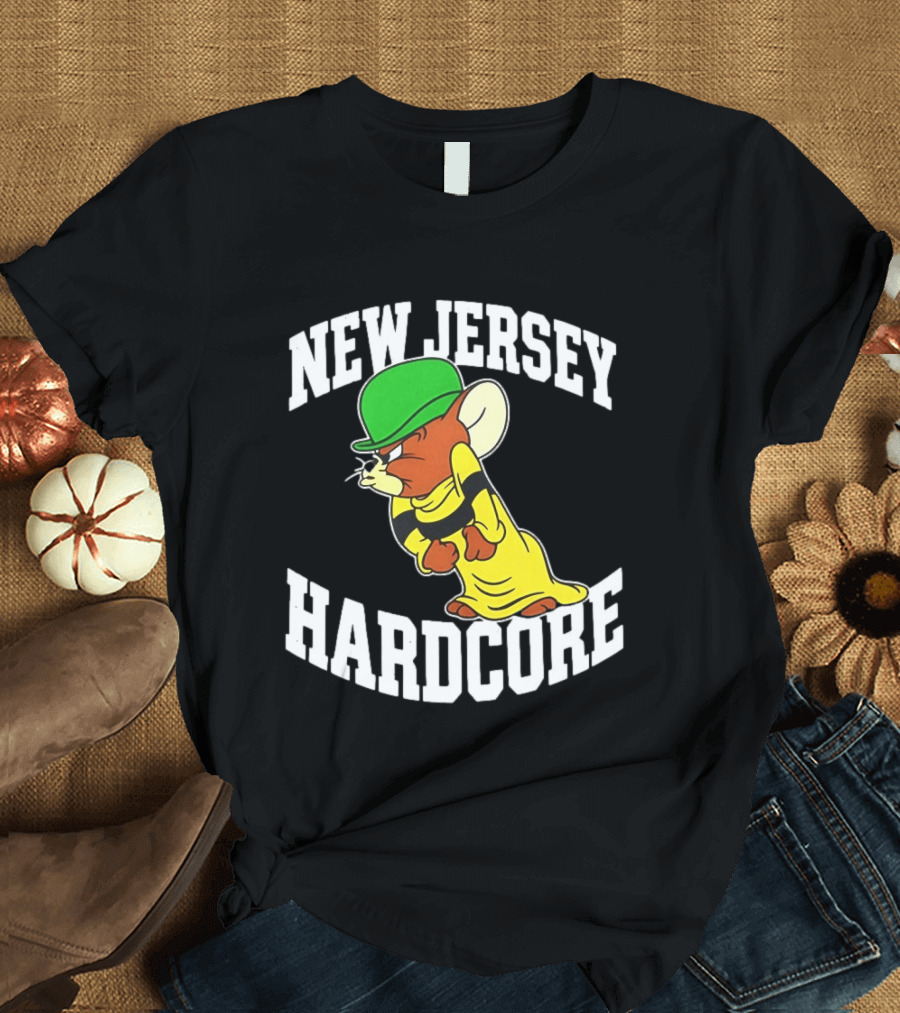 New Jersey Hardcore Jerry Mouse Green Cap T-Shirt