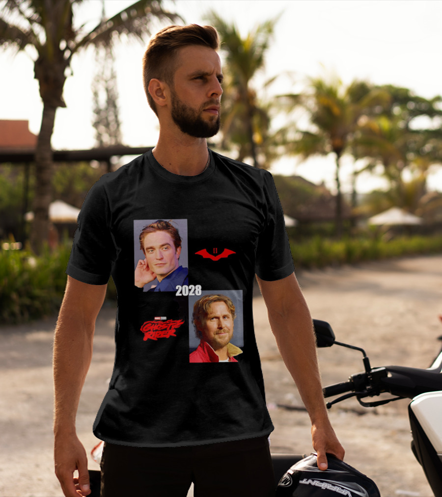 The Batman 2 2028 Marvel Studios Ghost Rider Robert Pattinson Ryan Gosling T-Shirt