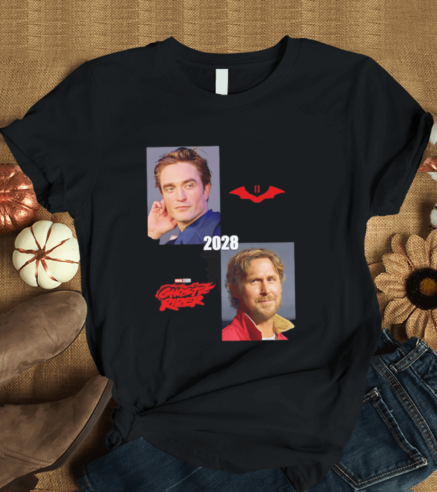 The Batman 2 2028 Marvel Studios Ghost Rider Robert Pattinson Ryan Gosling T-Shirt