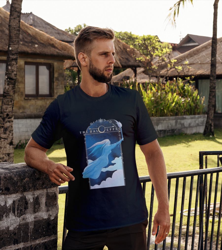 The Halo Effect Blue Lady Ethereal Night Sky Celestial T-Shirt