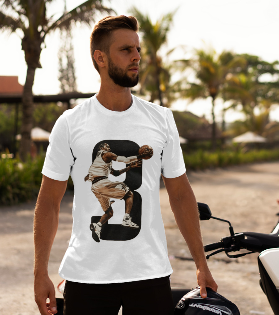 Allen Iverson Number 3 Basketball Legend Iconic Dunk T-Shirt