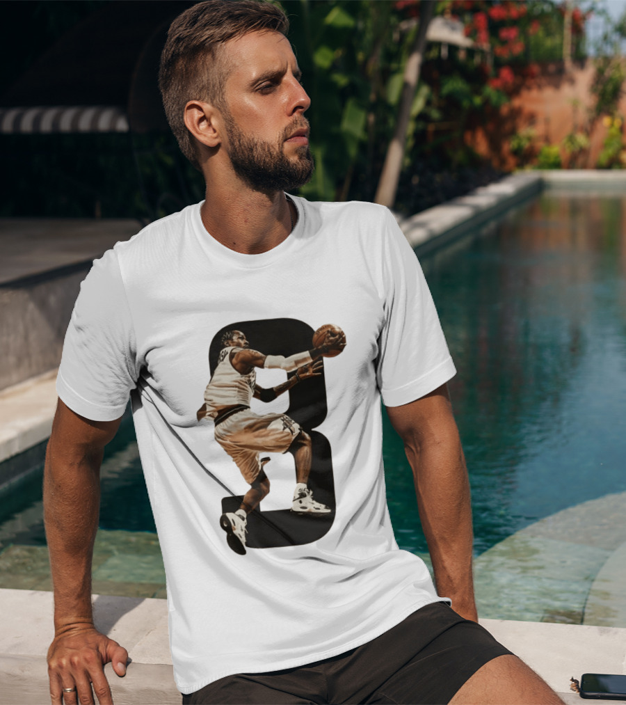 Allen Iverson Number 3 Basketball Legend Iconic Dunk T-Shirt