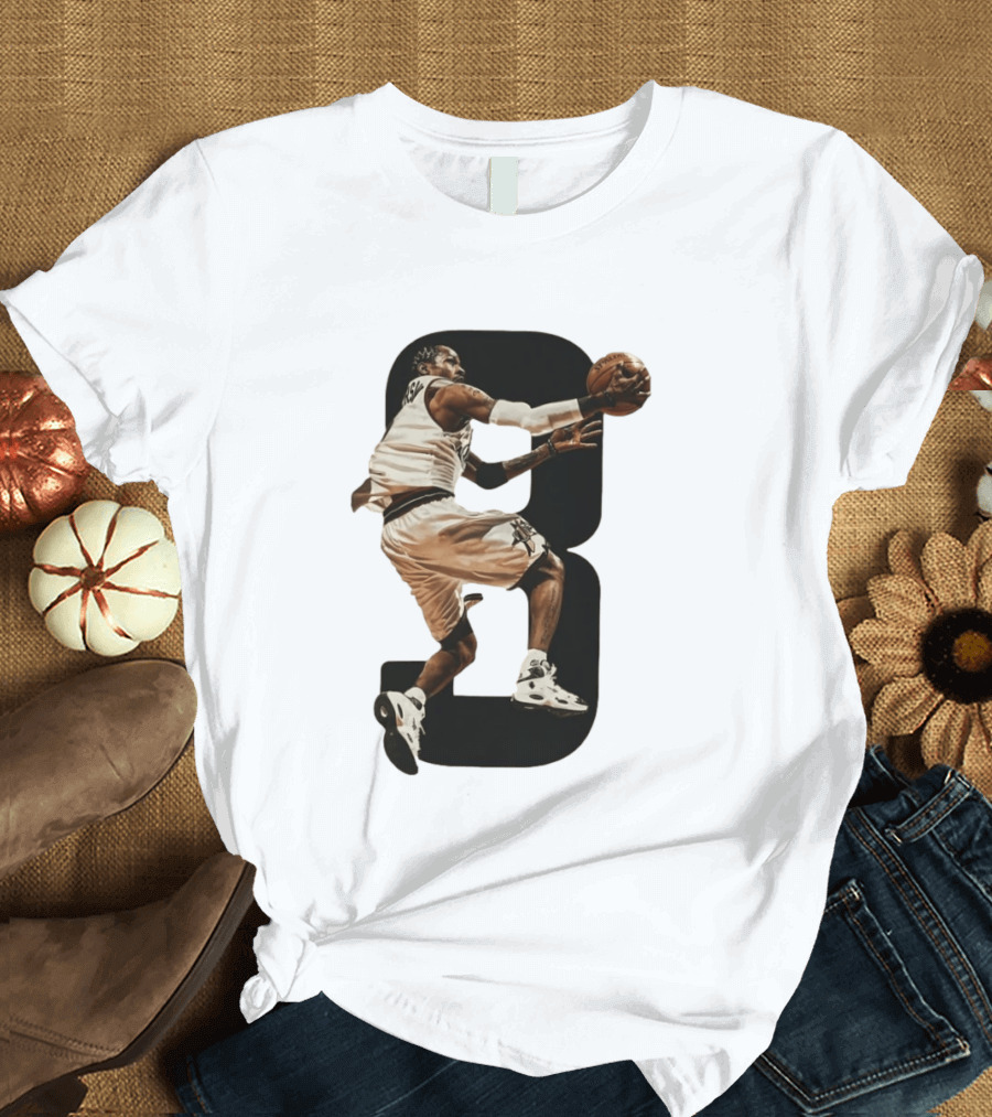 Allen Iverson Number 3 Basketball Legend Iconic Dunk T-Shirt