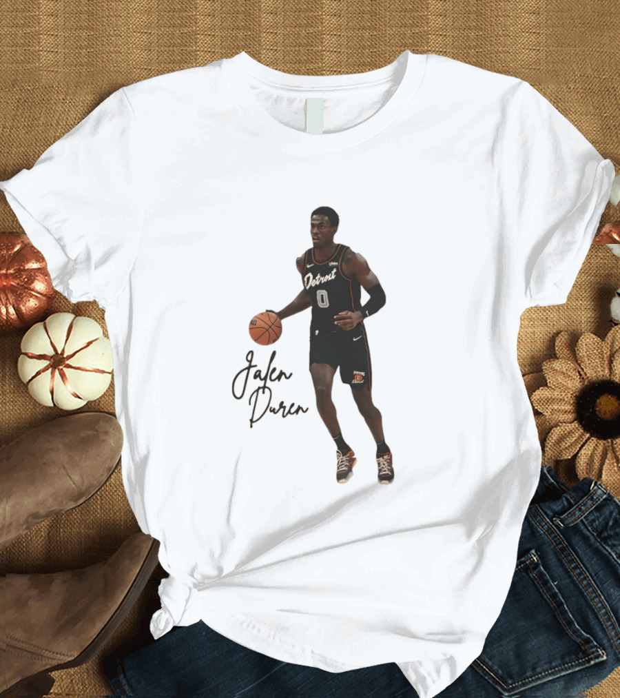 Jalen Duren Detroit Pistons Basketball Player Number 0 T-Shirt