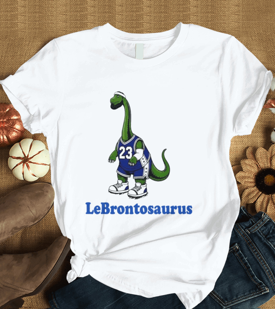 LeBrontosaurus 23 Dinosaur Basketball Player T-Shirt
