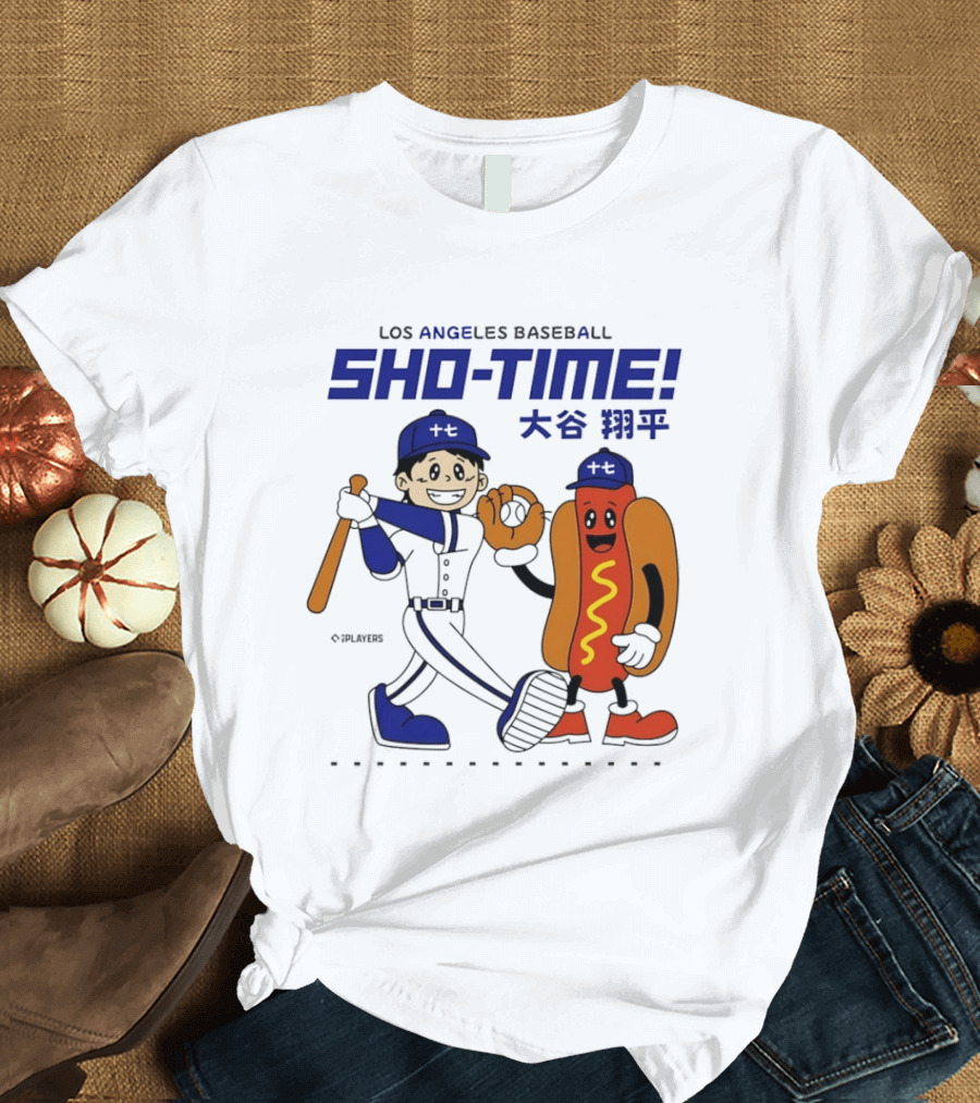 Los Angeles Baseball Shohei Ohtani Sho Time Animated Characters T-Shirt
