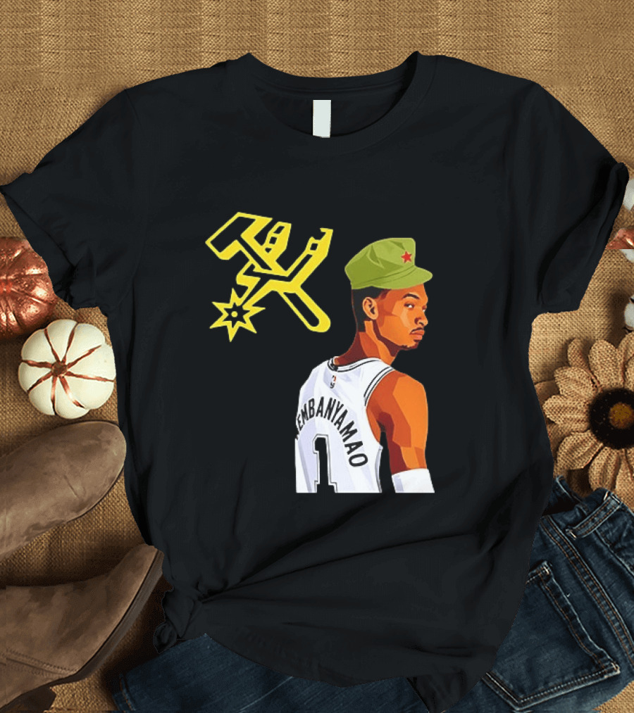 Victor Wembanyama Wemby Mao Communist Red Star Basketball Player Jersey T-Shirt