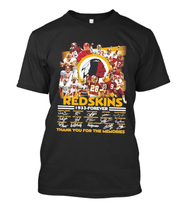 Redskins 1933 Forever Collage Thank You For The Memories T-Shirt