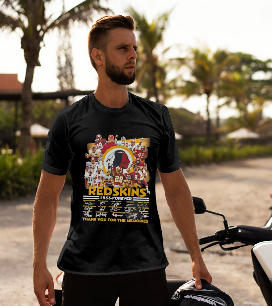 Redskins 1933 Forever Collage Thank You For The Memories T-Shirt