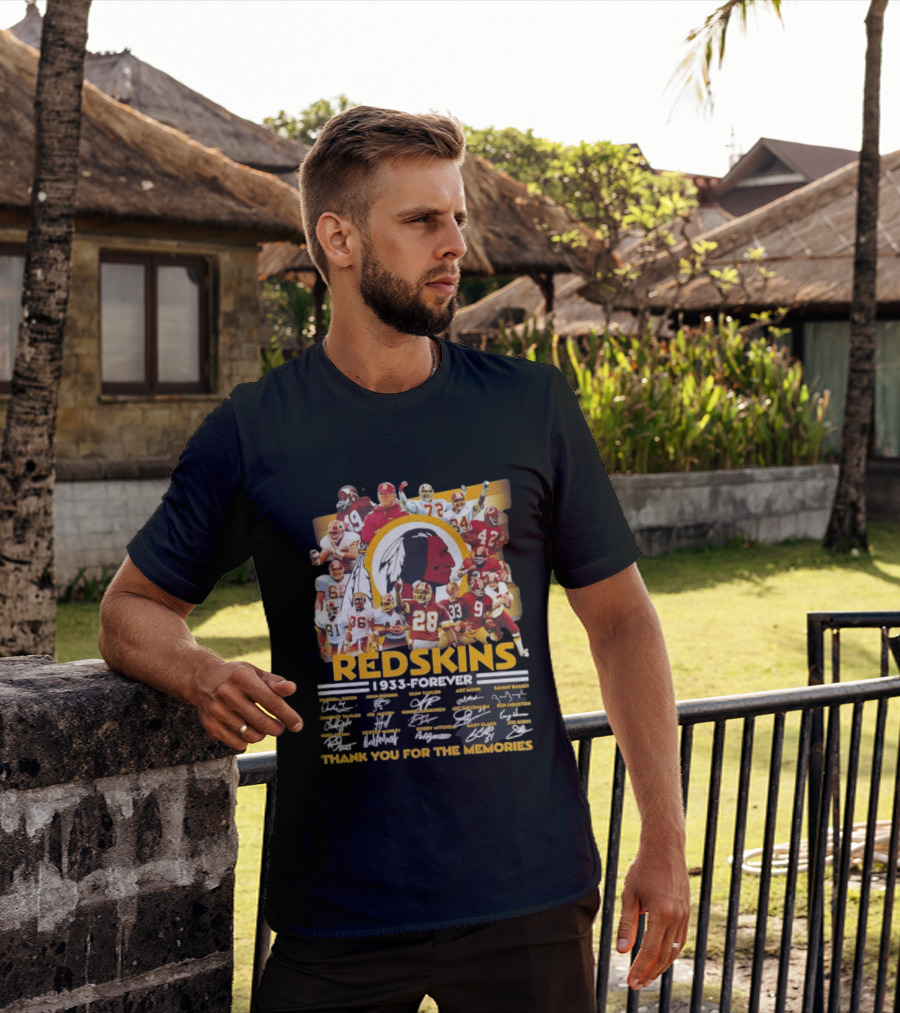 Redskins 1933 Forever Collage Thank You For The Memories T-Shirt