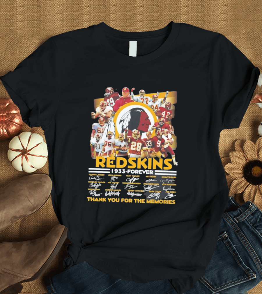 Redskins 1933 Forever Collage Thank You For The Memories T-Shirt