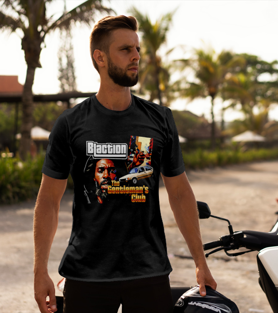 Blaction The Gentleman's Club Smoking Man Beige Sedan T-Shirt