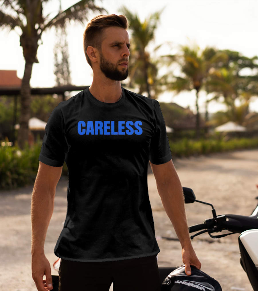 Careless Minimalist Bold Blue T-Shirt