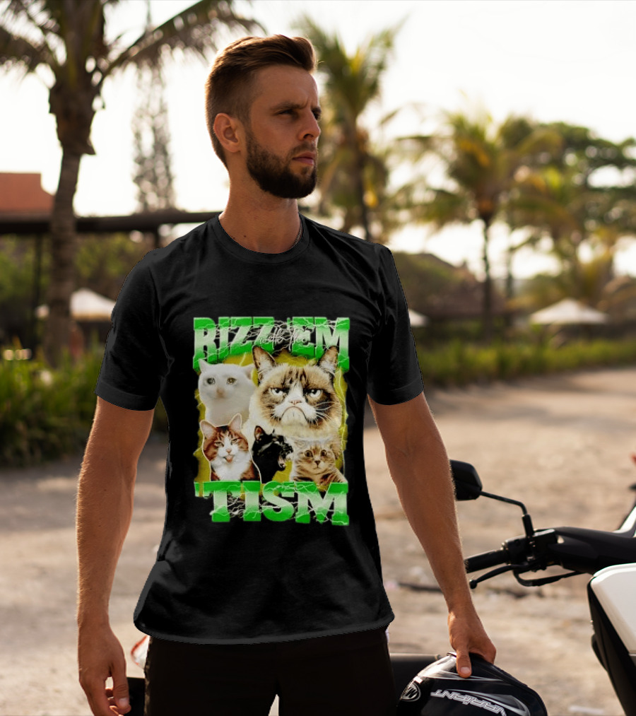 Rizz 'em With The 'Tism Cats Internet Meme T-Shirt