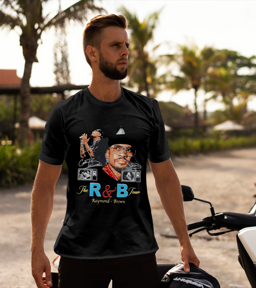 The R&B Tour Chris Brown Usher Raymond Vintage Style Concert T-Shirt