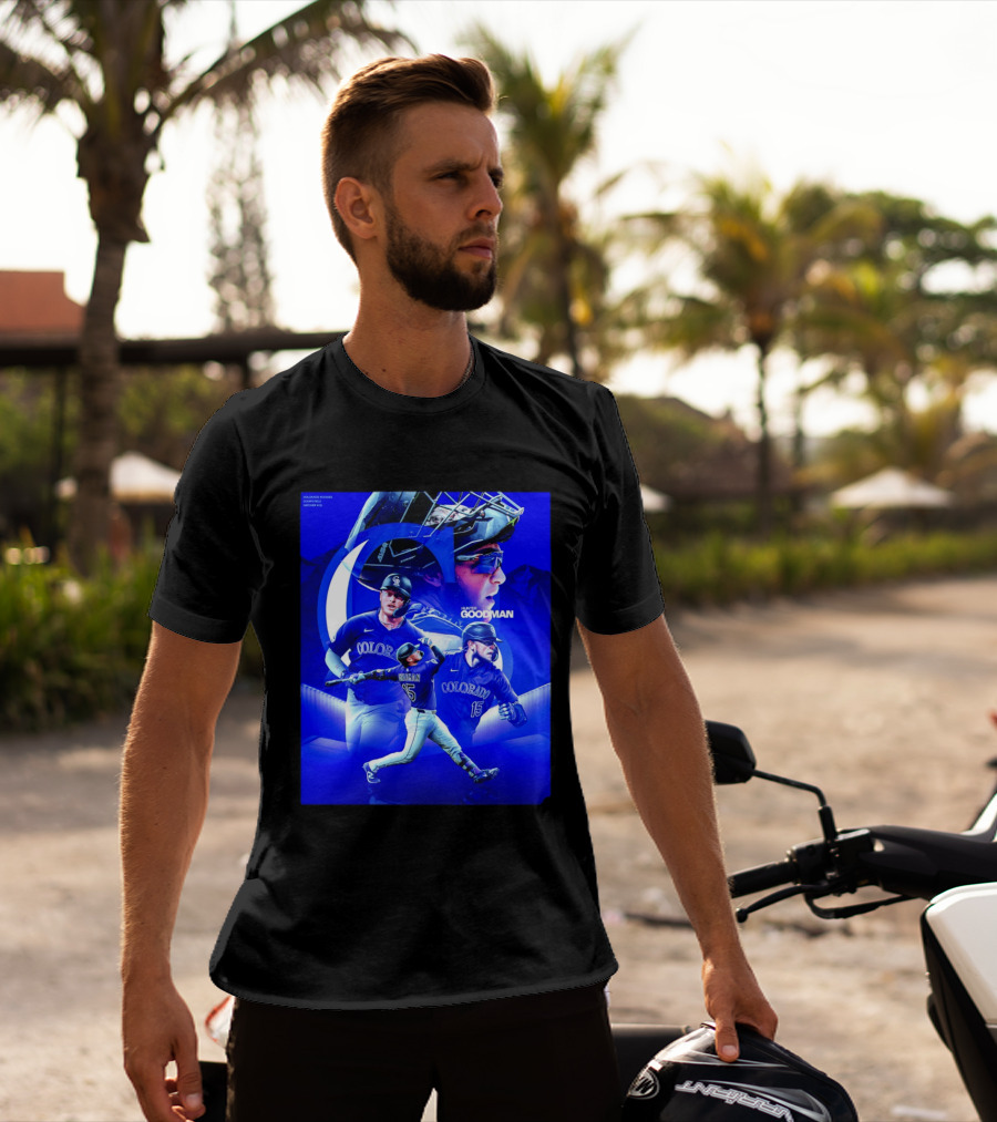 Colorado Rockies Hunter Goodman Catcher Number 15 T-Shirt