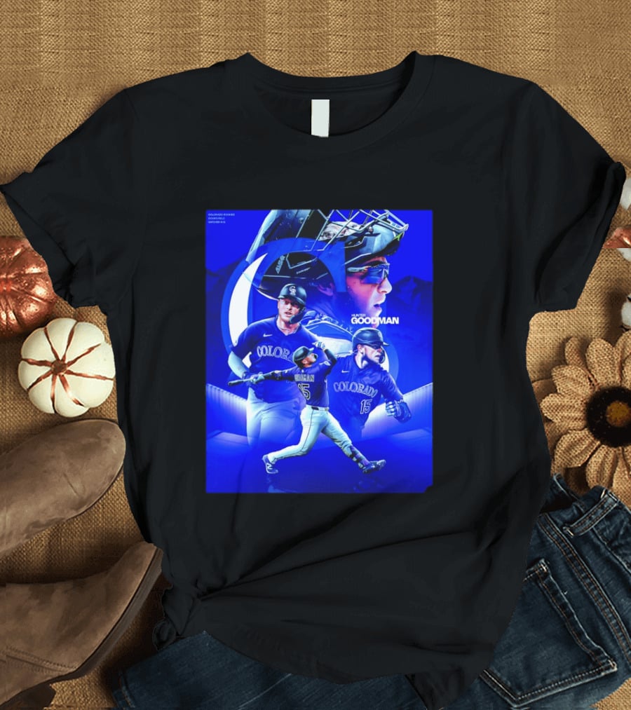 Colorado Rockies Hunter Goodman Catcher Number 15 T-Shirt